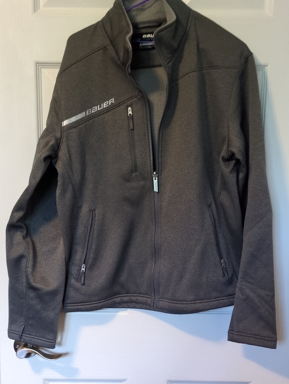 Bauer Charcoal Gray Full-Zip Softshell Jacket